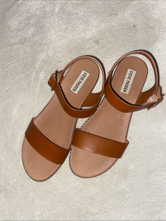 Steve Madden Shoes - Steve Madden Tesa Tan Cognac Sandals, Size 9.5